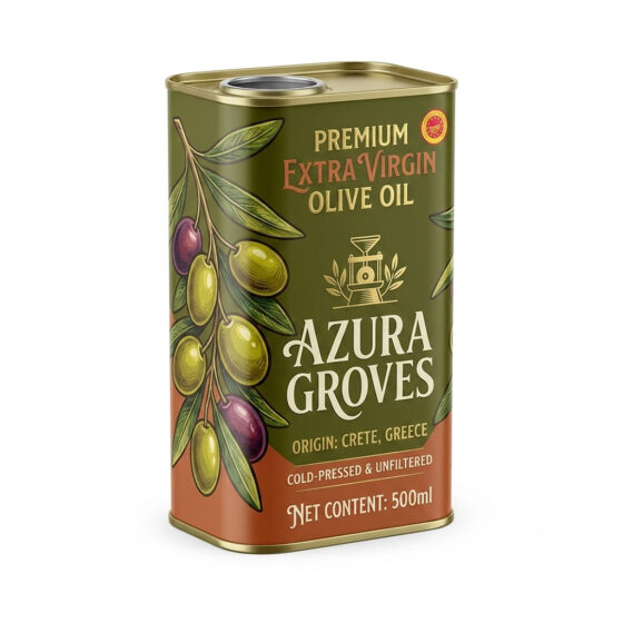 500mL olive oil tin can - premium airtight metal container for extra virgin olive oil from LAMPTOP
