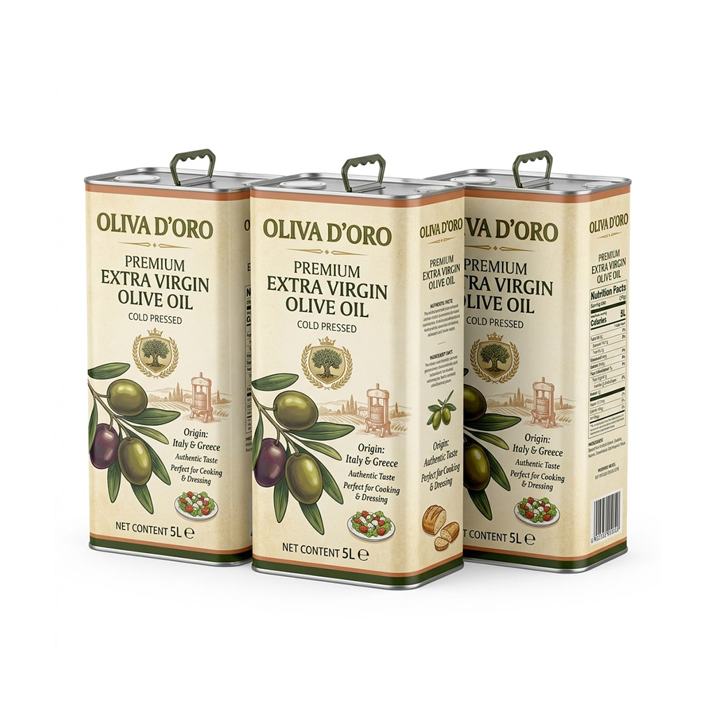 Space-Saving 5L Square Oil Tin | Stackable Metal Can for Cooking Oil – LAMPTOP