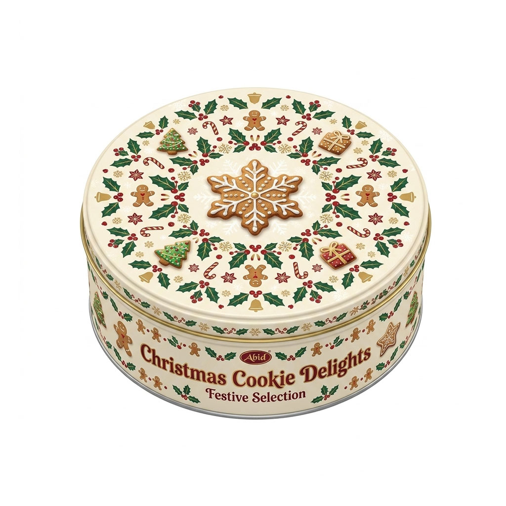 Custom Vintage Christmas Cookie Tins | 3D Embossed Nesting Gift Boxes