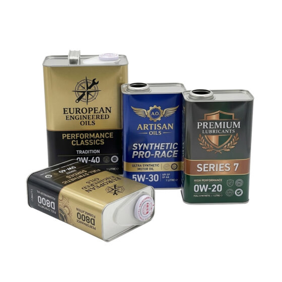 1L industrial lubricant tin can with metal pressure lid - wholesale engine oil container from LAMPTOP