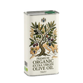 750mL olive oil tin can - premium airtight metal container for extra virgin olive oil from LAMPTOP
