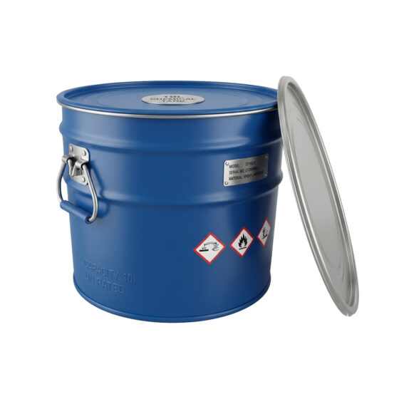 10L flower basket style tin pail with metal handle and flower lug lid - custom printed industrial metal container for paint and chemicals from LAMPTOP