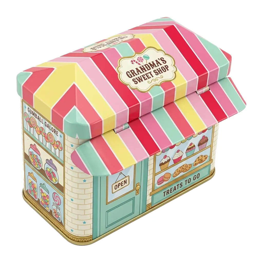 House Shaped Metal Tins for Candys | Holiday Gift Box – LAMPTOP