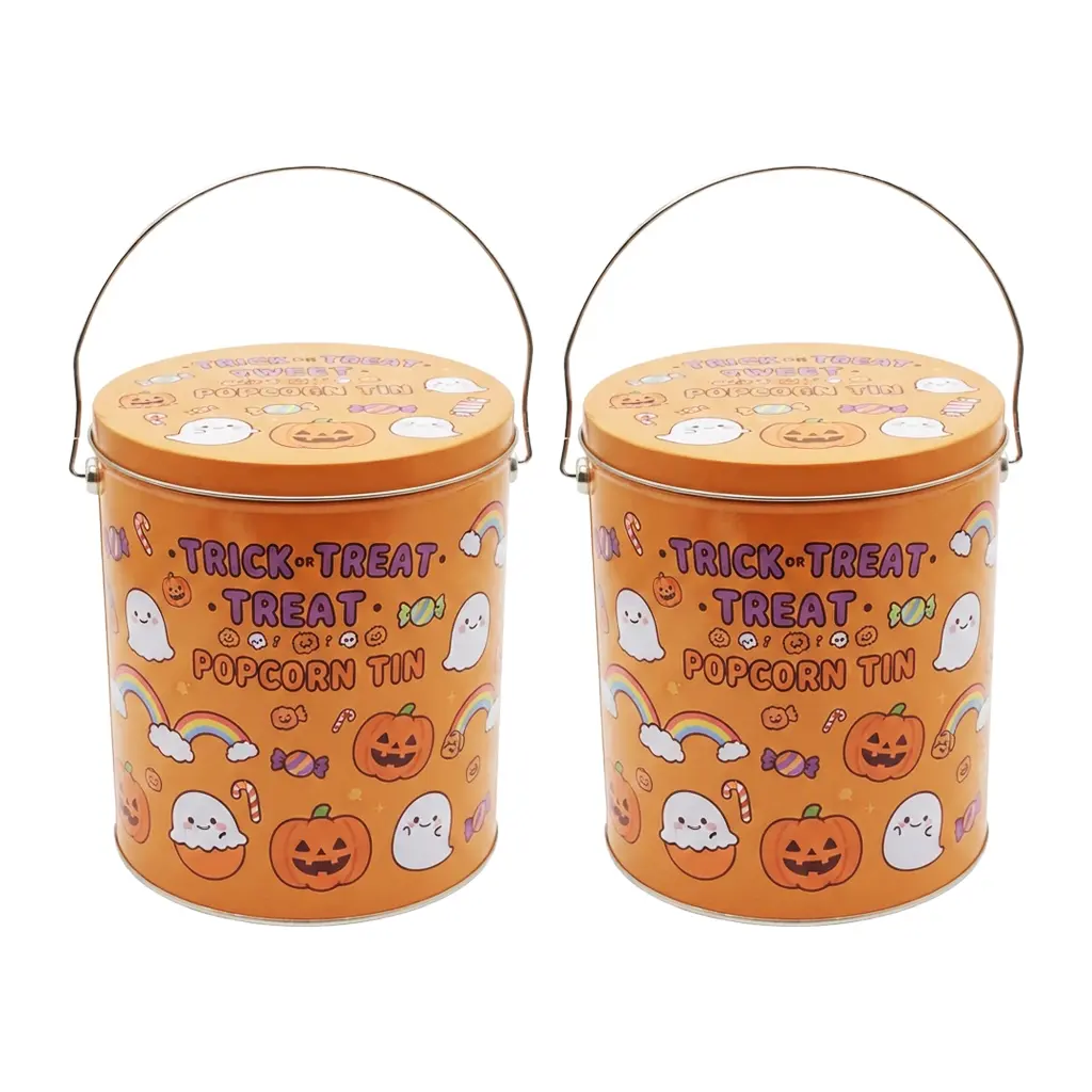 1 Gal Halloween Tin Bucket with Handle & Logo | LAMPTOP