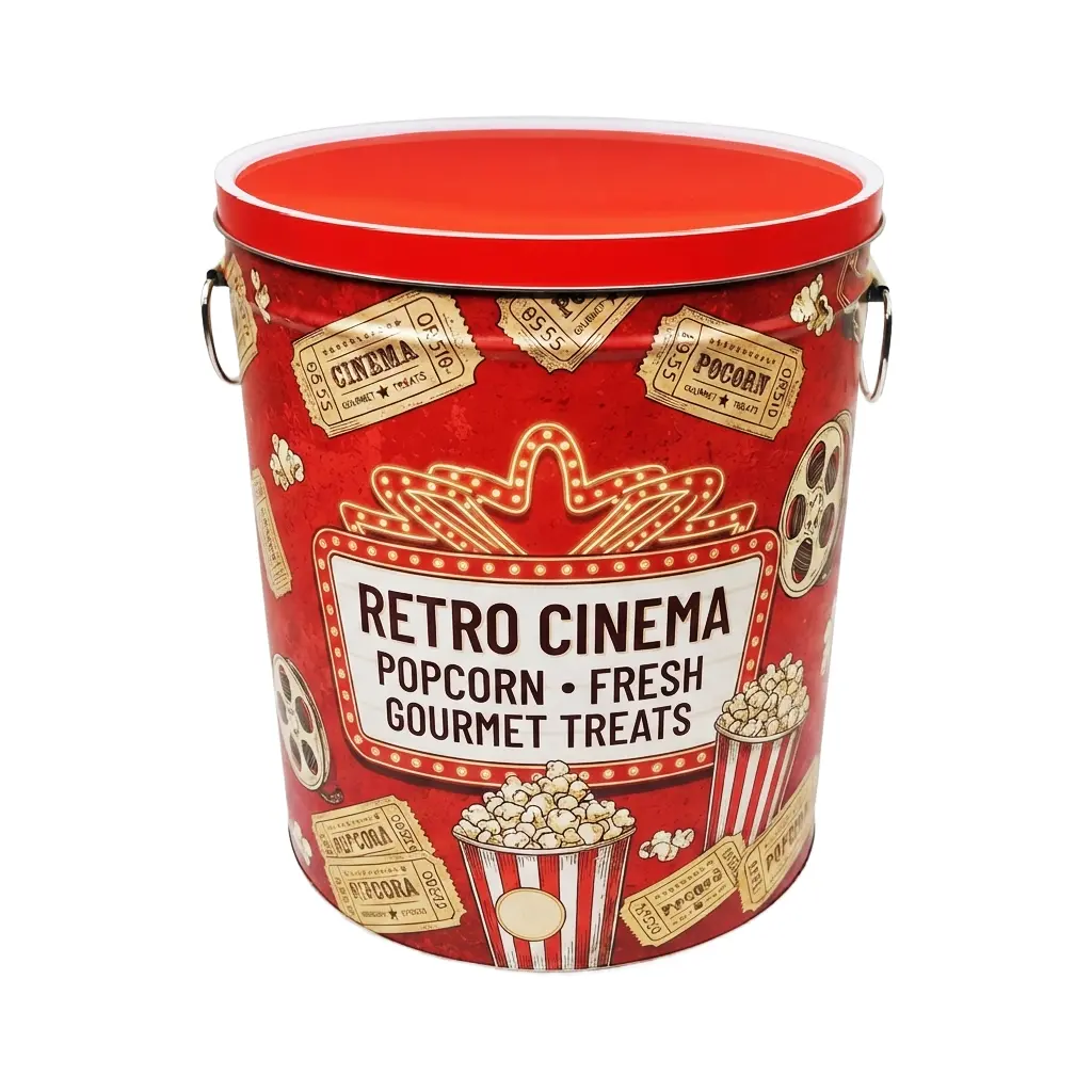 Jumbo 6.5 Gal Christmas Tin Bucket Custom Print | LAMPTOP