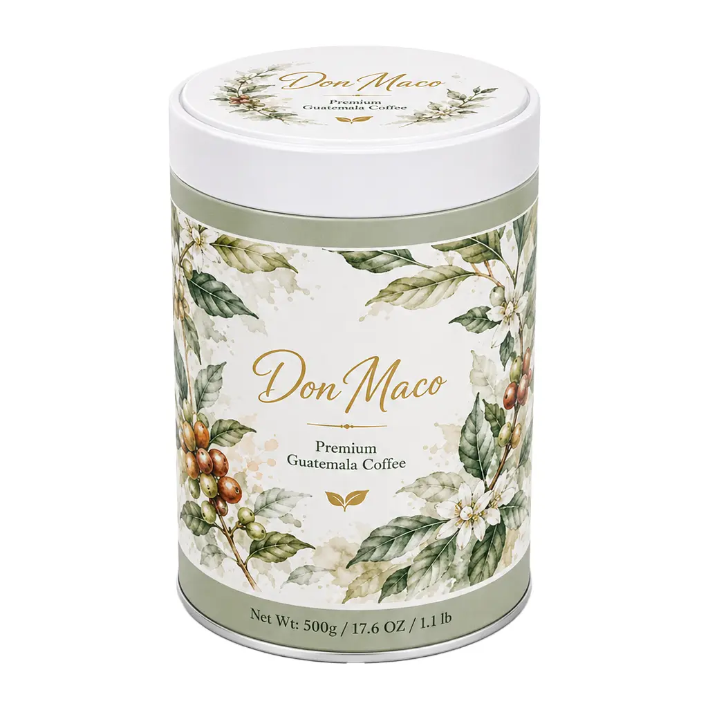 Airtight 500g Coffee Tin Can | Round Metal Container