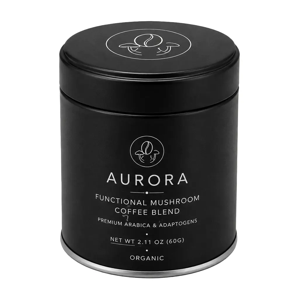 Custom Airtight Round Coffee Tin Can with Double Lid