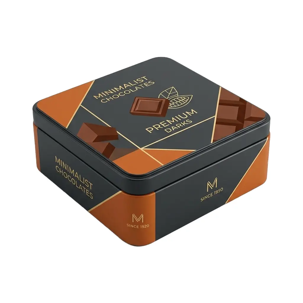 Embossed Chocolate Tins | Hinged Metal Boxes – LAMPTOP
