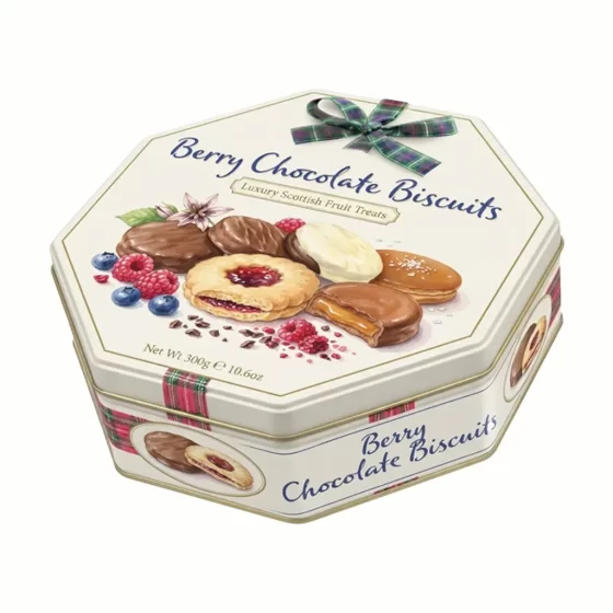 Octagonal biscuit tin box for cookies and chocolate packaging Octagonal biscuit tin box for cookies and chocolate packaging